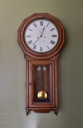 Seth Thomas #3 with rare Time and strike. One finial is a poor replacement, 41$2000