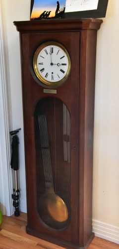 Pinwheel highly accurate clock with center seconds, single weight. 61 tall$800