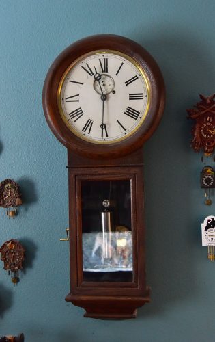 Gilbert deadbeat Regulator like ST #2 Nickel weight parts and nickel surround for seconds Brass retaining ring and pendulum -Rare$900