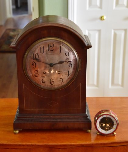 Winterhalder Hoffmeier T&SLibrary clockTall at 17Top veneer damage$175